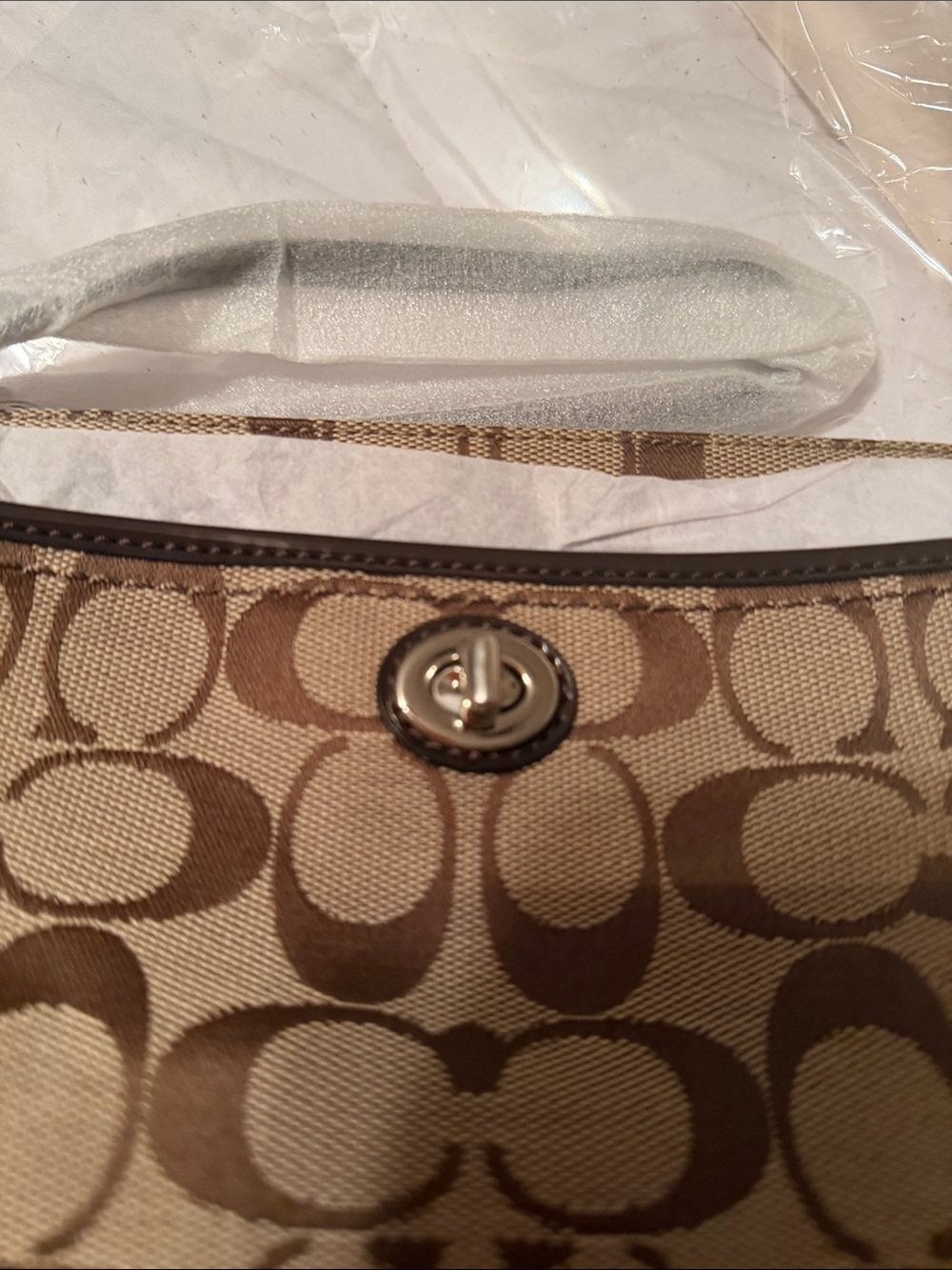 Coach Park Signature Medium Wristlet – Brown/Khaki Monogram – NWT - Picture 11 of 11